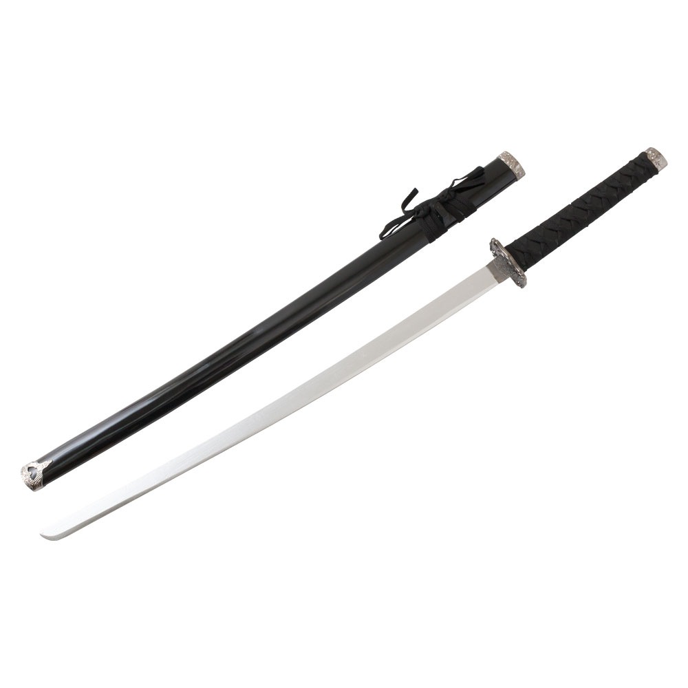 模造日本刀（木刀）黒無地　101cm (KS)　ハロウィン　仮装・コスプレに　Wooden Japanese sword|木の玩具|なつかしの玩具