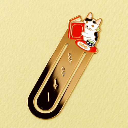 ブックマーカー（しおり）　読書12　おだんご (BM-12)　ポタリングキャット　Cat bookmark  Pottering cat
