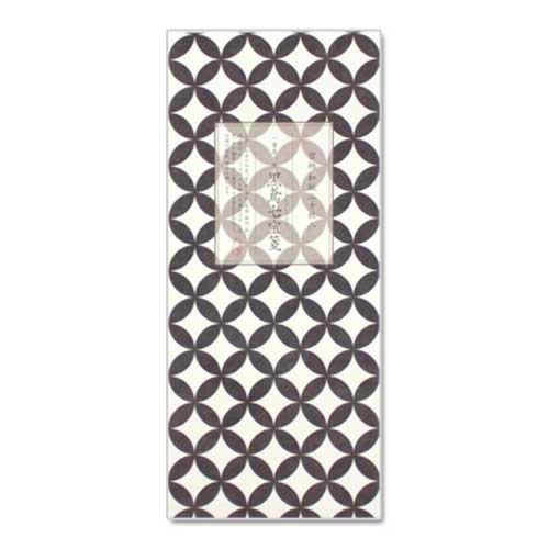 【一筆箋】一筆其の先箋　黒鳶七宝箋 (IA-021)　同柄20枚綴　和詩倶楽部　Mini letter paper  Washi-club