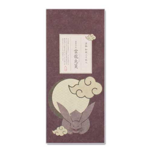 【一筆箋】一筆其の先箋　雲龍兎箋 (IA-032)　同柄20枚綴　和詩倶楽部　Mini letter paper  Washi-club