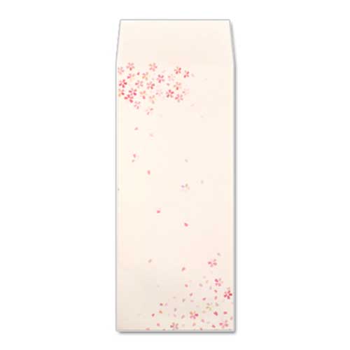 【封筒】其の先封筒　桜吹雪 (IB-001)　同柄5枚入　和詩倶楽部　Envelope  Washi-club