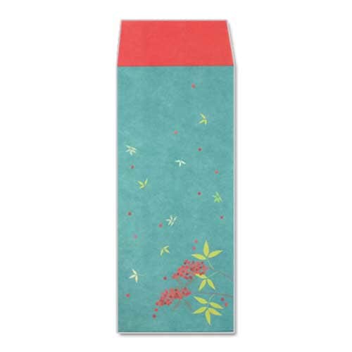 【封筒】其の先封筒　南天 (IB-003)　同柄5枚入　和詩倶楽部　Envelope  Washi-club