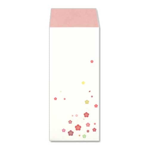 【封筒】其の先封筒　彩り梅蔓 (IB-004)　同柄5枚入　和詩倶楽部　Envelope  Washi-club