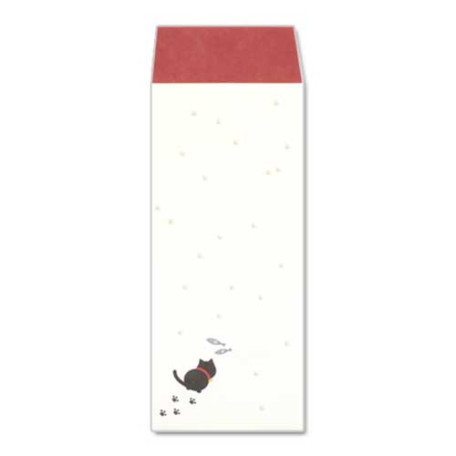 【封筒】其の先封筒　黒ねこ (IB-010)　同柄5枚入　和詩倶楽部　Envelope  Washi-club