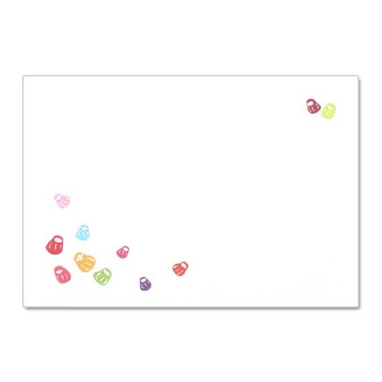 【封筒】此の先封筒　子だるま (ID-008)　同柄5枚入　和詩倶楽部　Envelope  Washi-club