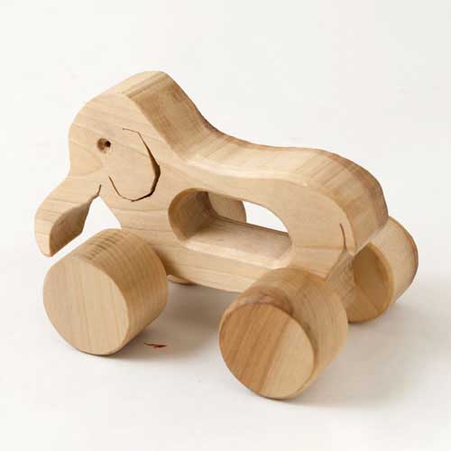 木のくるま　幼児向けおもちゃ　象2　埼玉県秩父の工芸品　Wooden toy car  Saitama chichibu craft