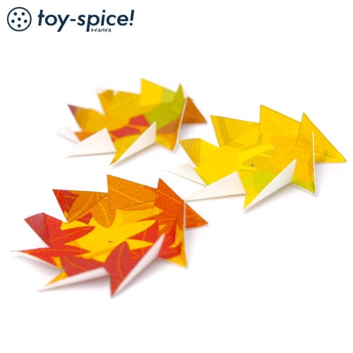 ポストカードTOY〈ふきごま・紅葉〉はがき1枚タイプ｜はがきから作る、紙のおもちゃ