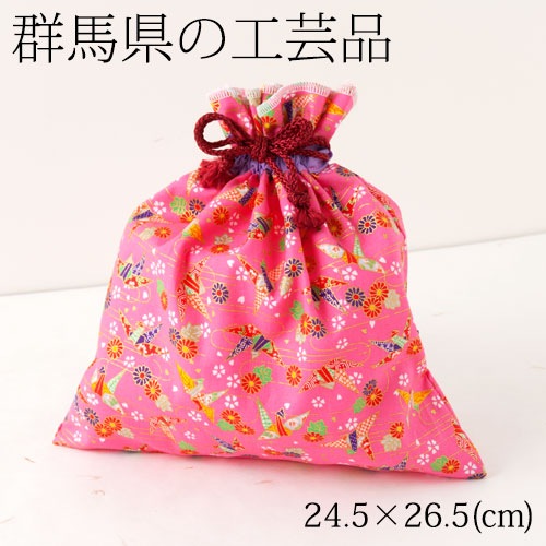 巾着袋01　群馬県の工芸品　Drawstring bag  Gunma craft