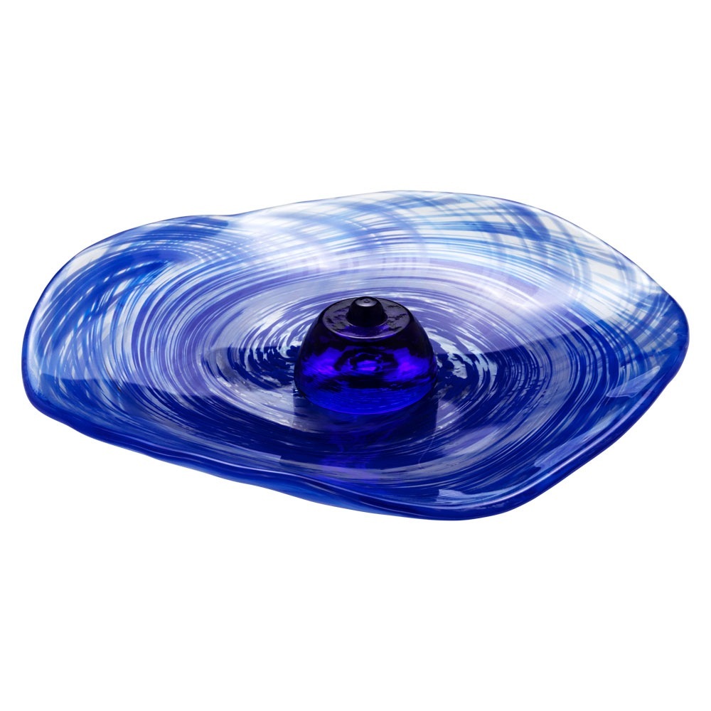 津軽びいどろ　ガラスの蚊遣り　コバルト(CO)　青森県の伝統工芸品　Kayari made of glass  Aomori craft