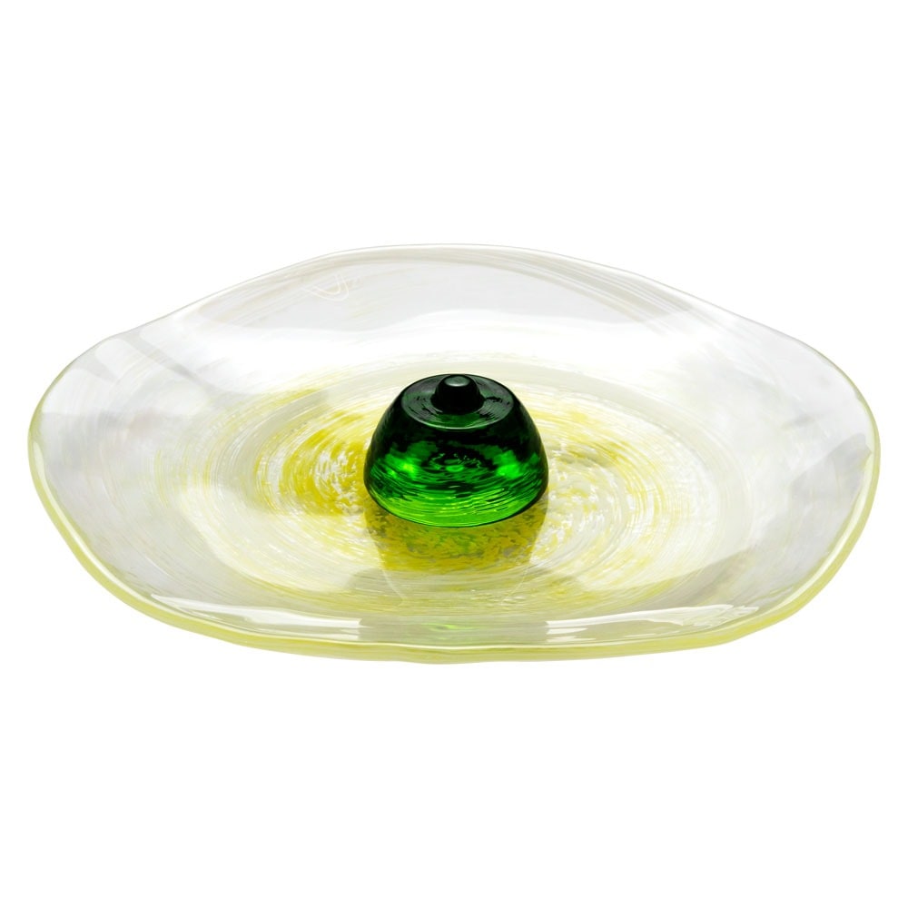 津軽びいどろ　ガラスの蚊遣り　イエロー(YE)　青森県の伝統工芸品　Kayari made of glass  Aomori craft