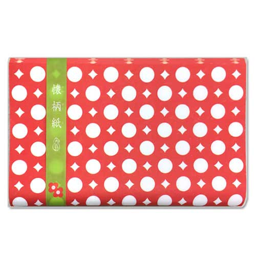 【懐紙】和詩倶楽部　懐柄紙　花文　30枚入り (KG-051)　大豆インキ使用　濃いめの絵柄で両面違った雰囲気で使える懐紙　※在庫限り