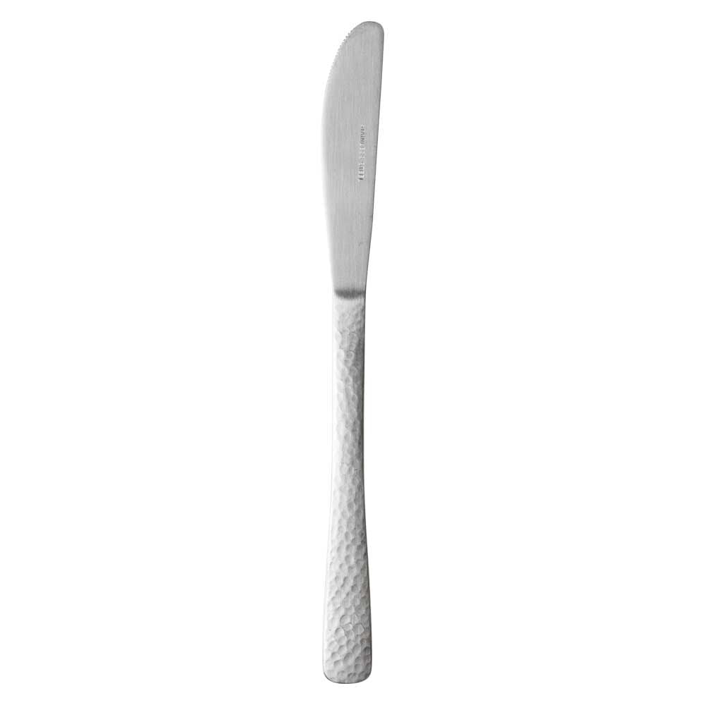 和味（なごみ）　デザートナイフ　長さ21.3cm　落ち着きのある槌目模様　和の食卓に　和風カトラリー　ステンレス製　日本製　新潟県の金属製品|カトラリー（ナイフ・フォーク・スプーン）|食器・キッチン