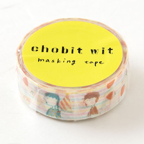chobit wit　マスキングテープ　パーティparty (CW-073)　Masking tape　※在庫限り