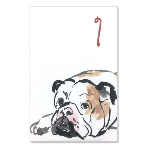 和詩倶楽部　オリジナルぽち袋　皺狗図　３枚入 (PB-133)　Petit envelope　お年玉袋　心づけ　※在庫限り