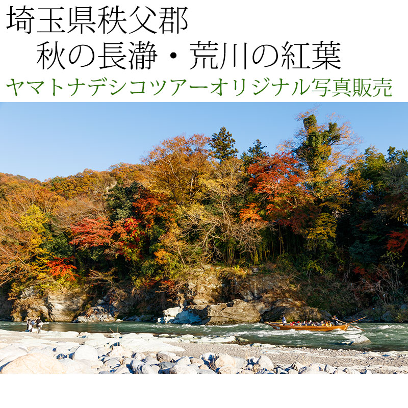 日本紀行　埼玉県秩父郡　秋の長瀞・荒川の紅葉 (nk11-171116-81)　当店オリジナル写真販売　Original photograph  Autumn leaves of Nagatoro