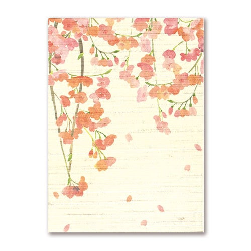 沓掛ろっか　御朱印帳　枝垂桜 (RGO-001)　奉書紙と紗紙の御朱印帳　和詩倶楽部　Goshuin book  Kutsukake Rokka  Washi club