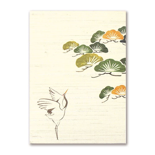 沓掛ろっか　御朱印帳　吉兆鶴 (RGO-009)　奉書紙と紗紙の御朱印帳　和詩倶楽部　Goshuin book  Kutsukake Rokka  Washi club