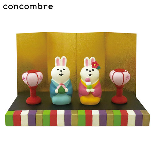 concombre　まったりひなまつり　和菓子うさぎセット (ZMM-37034)　雛祭りの置物・フィギュア　Hina matsuri figurine　※在庫限り