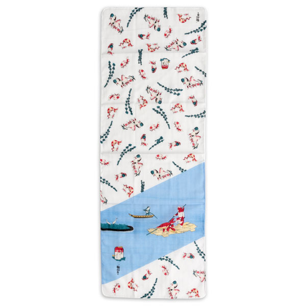 ふんわりてぬぐい　金魚　国芳の浮世絵　二重ガーゼ手ぬぐい　Japanese towel of Ukiyoe|手ぬぐい|和小物