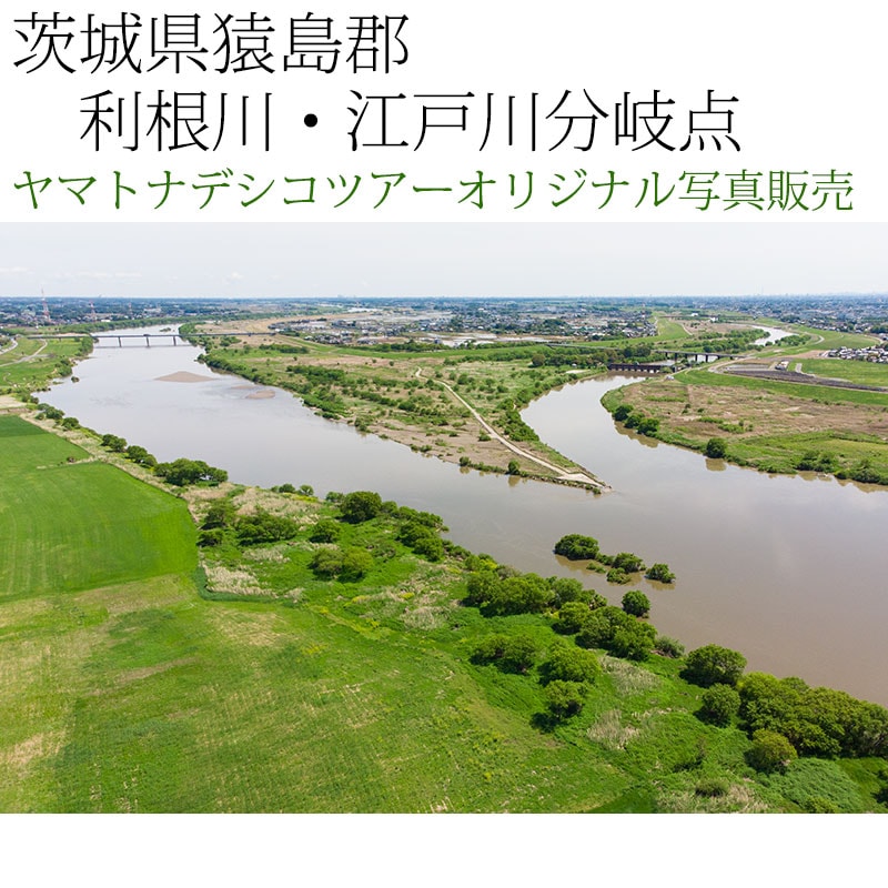 日本紀行 茨城県猿島郡 利根川・江戸川分岐点 (nk08-drone180426-6