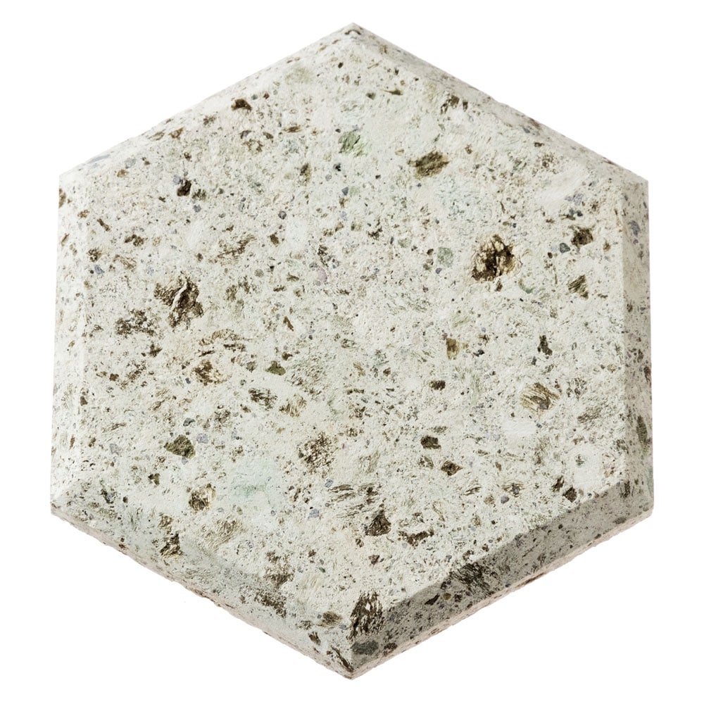 大谷石のコースター　六角（面取り）　裏面コルク貼り　吸水性に優れた耐熱性の敷物　大谷の石屋マルオカ　栃木県の工芸品