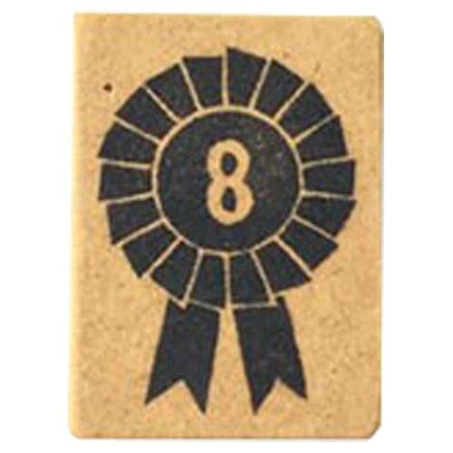 ロゼットはんこ「8」　ステーショナリーを彩る消しゴムはんこ　ただのやまもと　Rosette hanko stamp