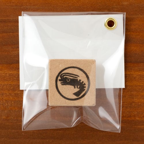 めでたいシリーズはんこ　えび　消しゴムはんこ　ただのやまもと　Auspicious pattern hanko stamp