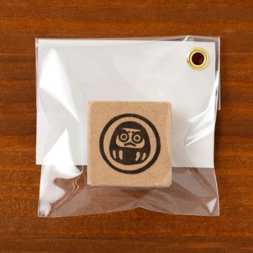 めでたいシリーズはんこ　だるま　消しゴムはんこ　ただのやまもと　Auspicious pattern hanko stamp