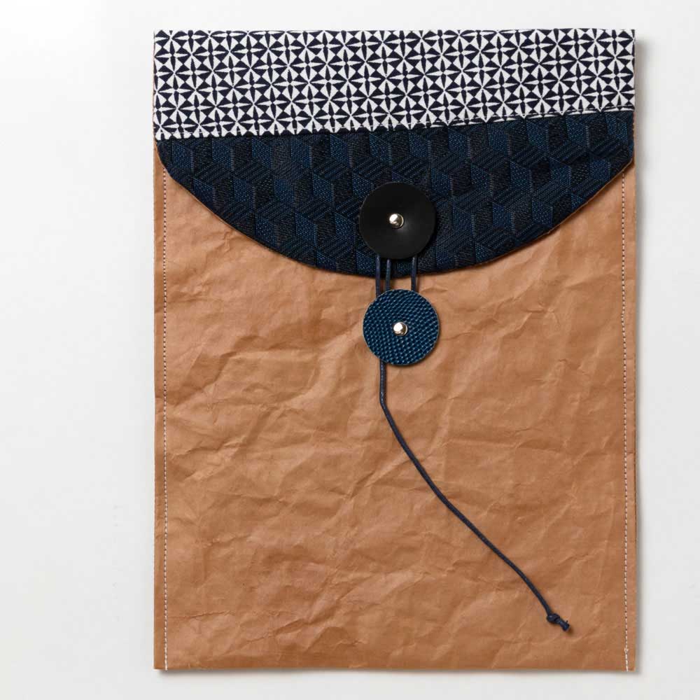 ちょこっとお出かけ封筒タテ型（A5サイズ）005　米袋封筒のちほど　Handbag made of rice bag