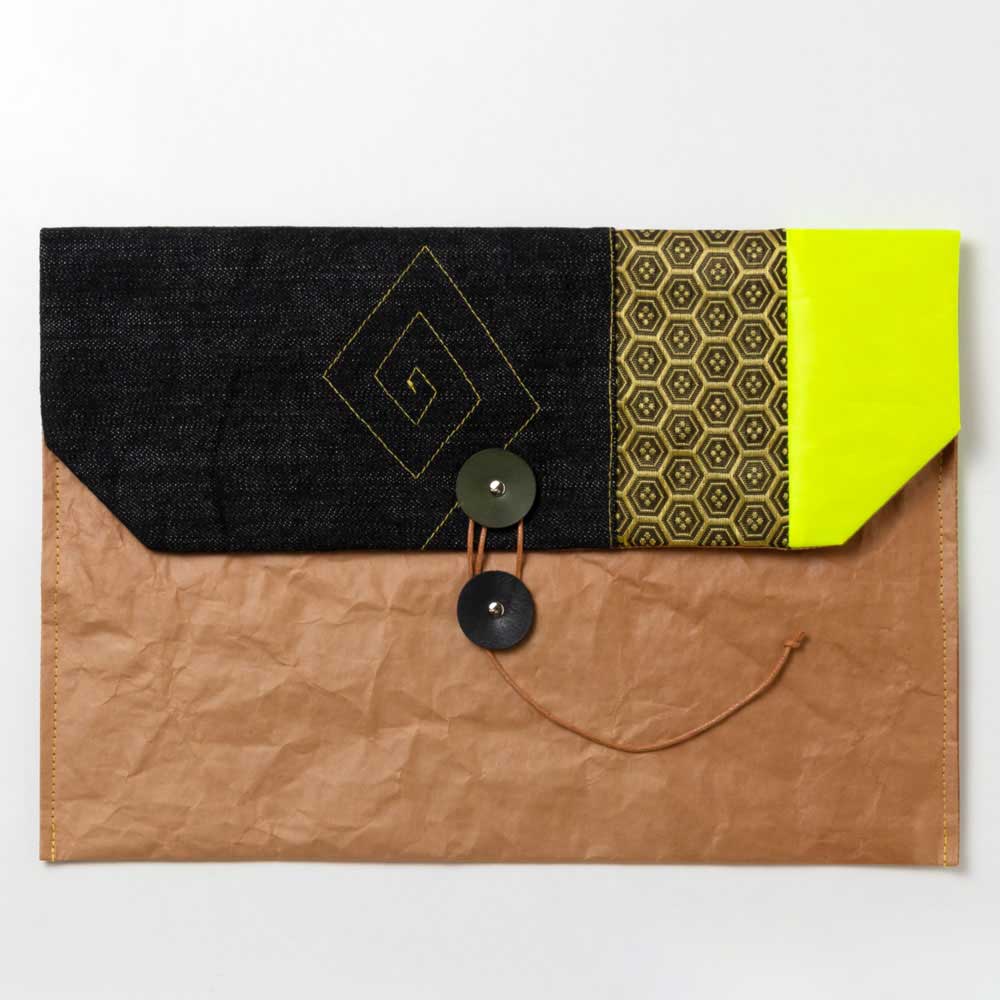 お出かけ封筒ヨコ型（A4サイズ）004　米袋封筒のちほど　Handbag made of rice bag