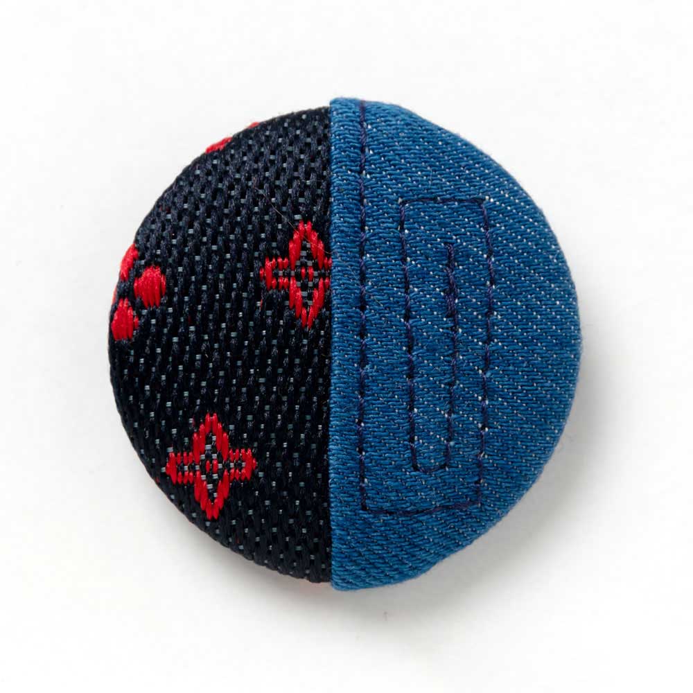 畳べりのブローチ 005　のちほど　Brooch made by tatamiberi