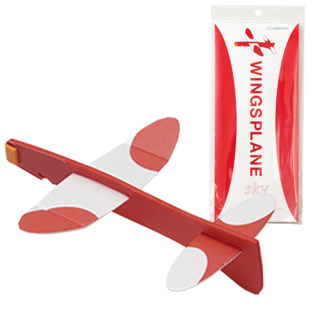 ウィングスプレーン・スカイ　レッド　Wings Plane SKY　工学博士が設計したスチレンヒコーキ　対象年齢6歳以上