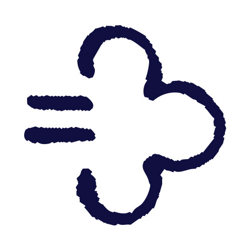 ダッシュ (11021-035)　ニューミニワンポイントスタンプ　年賀状用　こどものかお　Stamp for New Years greeting card