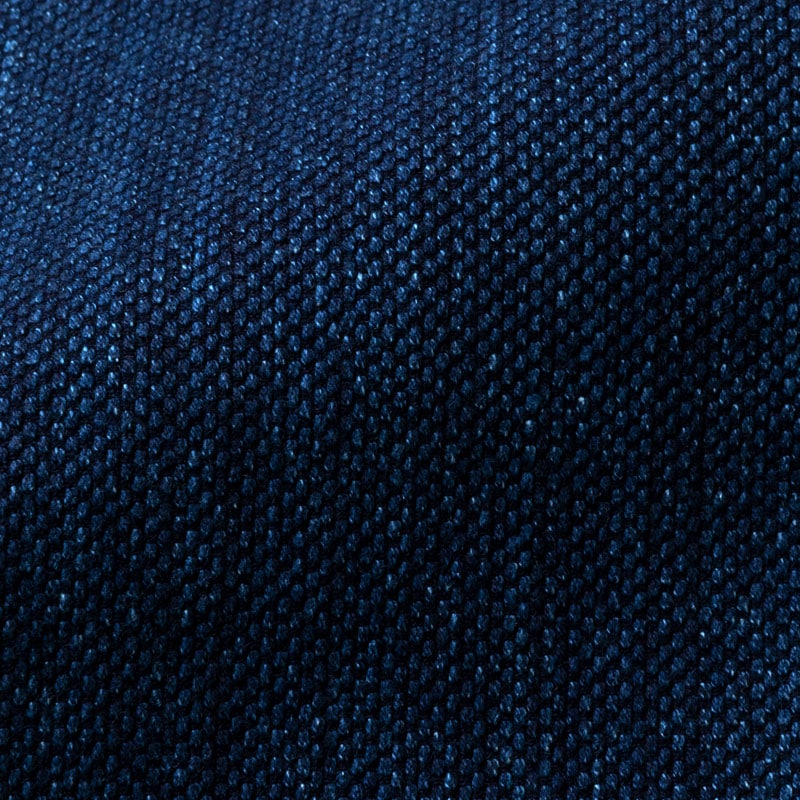 正藍別染　無形文化財長坂本染波模様 綿生地 正藍別染 無形文化財長坂本染波模様 綿生地