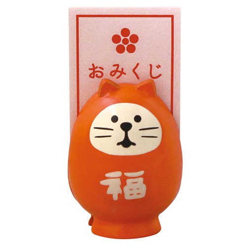 おみくじ台の猫 concombre おみくじメモスタンド 福猫 (ZCB-92714) 開運招福松足
