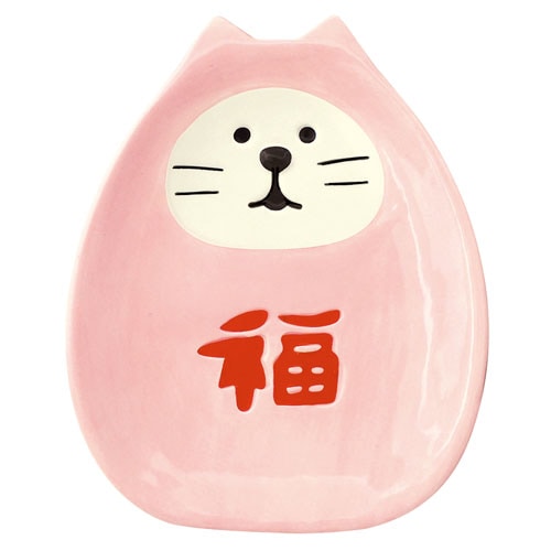concombre 福猫だるま豆皿 桃 (ZCB-92698) 初春のおもてなし New year tableware ※在庫限り