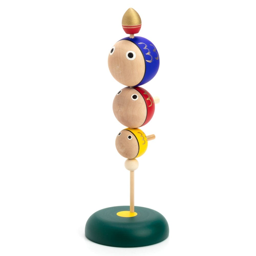 木地玩具・独楽　幸福こい恋鯉のぼり　端午の節句・こどもの日　山形県の木地玩具　Wooden spinning toy  Boy's day  Yamagata craft