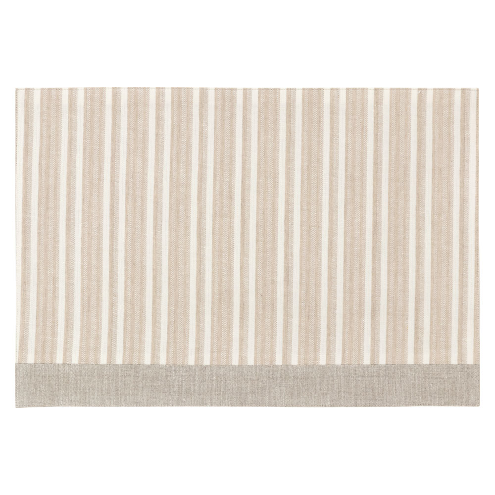 百道発信　ラタン　ランチョンマット　アイボリー (IKI-1436)　45×31cm　福岡県の布製品　Fabric place mat  Fukuoka craft