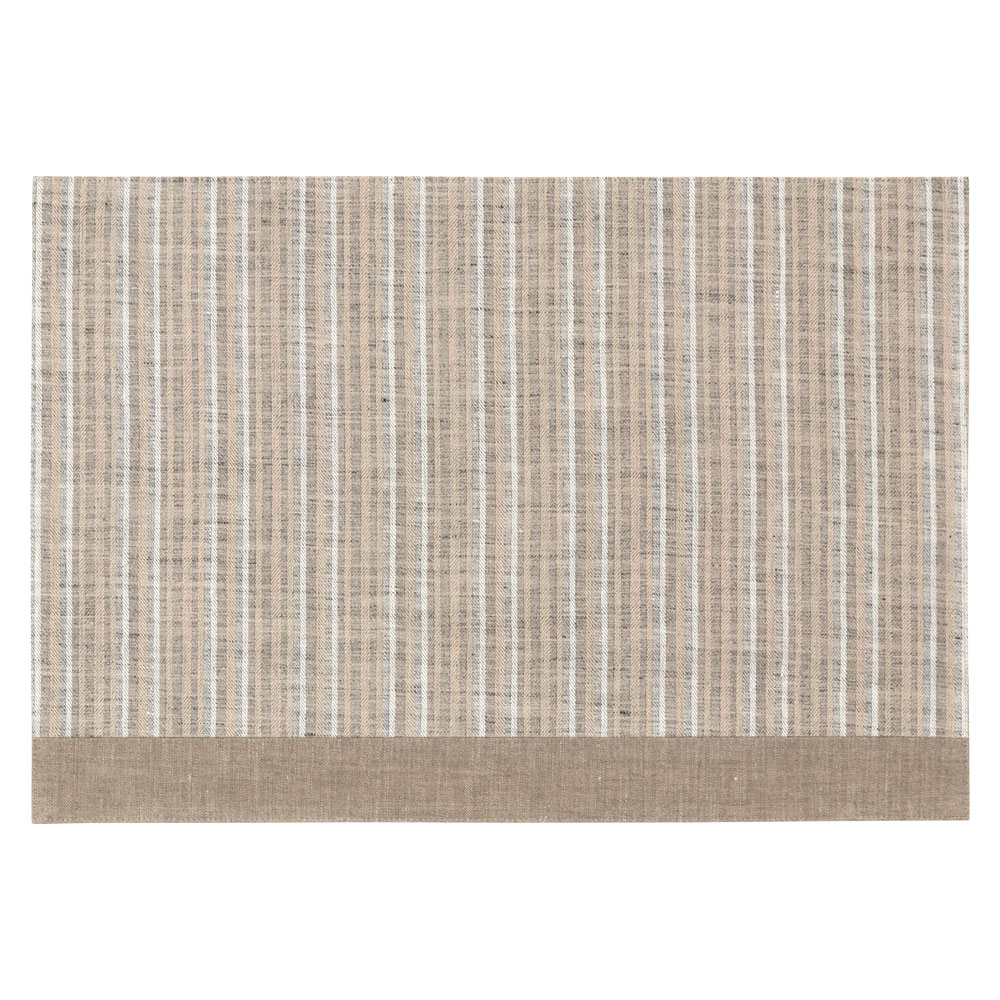 百道発信　ラタン　ランチョンマット　グレージュ (IKI-1436)　45×31cm　福岡県の布製品　Fabric place mat  Fukuoka craft