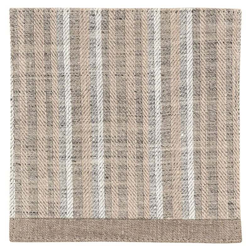 百道発信　ラタン　コースター　グレージュ (IKI-1437)　11×11cm　福岡県の布製品　Fabric coaster  Fukuoka craft