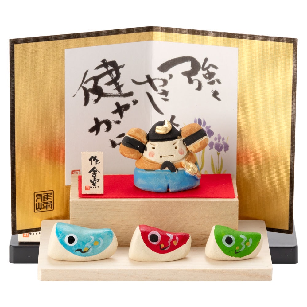 【美品】五月人形　端午の節句　陶器　置物　インテリア　工芸品　美術品　A1654 美品】五月人形 端午の節句 陶器 置物 インテリア 工芸品 美術品