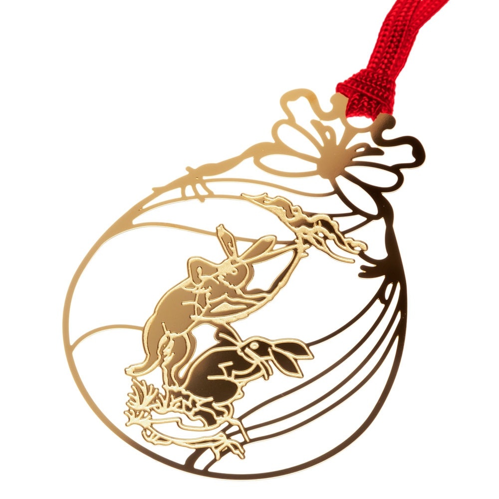 鳥獣戯画しおりH　うさぎの弓矢 (CJG008)　金の栞シリーズ　24K表面加工　金属製ブックマーカー　Metal bookmark  Choju-giga