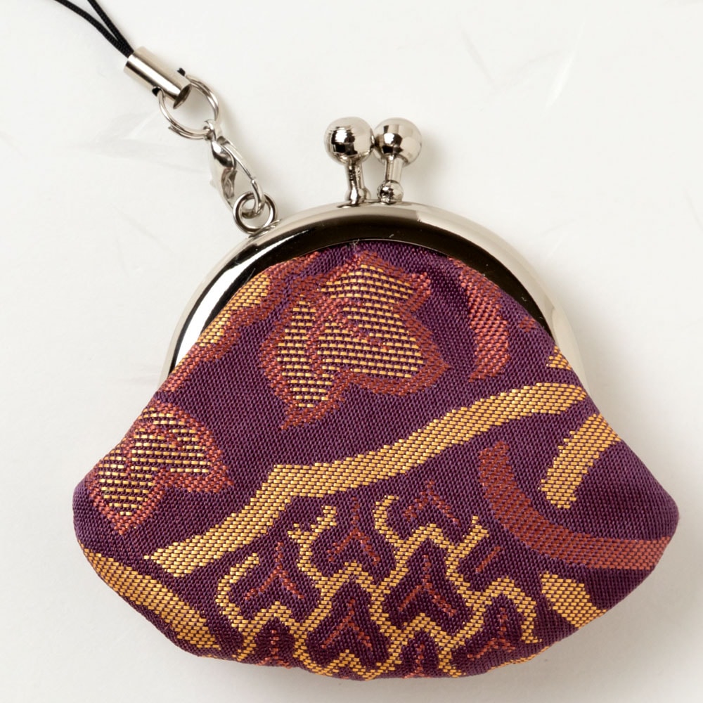 京都 あらいそ　西陣織名物裂　ストラップがま口016　Kyoto nishijin  Gamaguchi strap