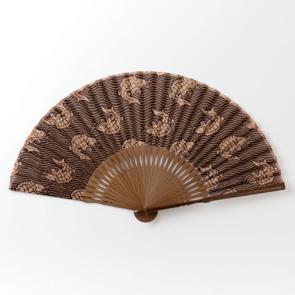 京都 あらいそ 西陣織名物裂 夏扇子003 荒磯 Kyoto nishijin Sensu fan