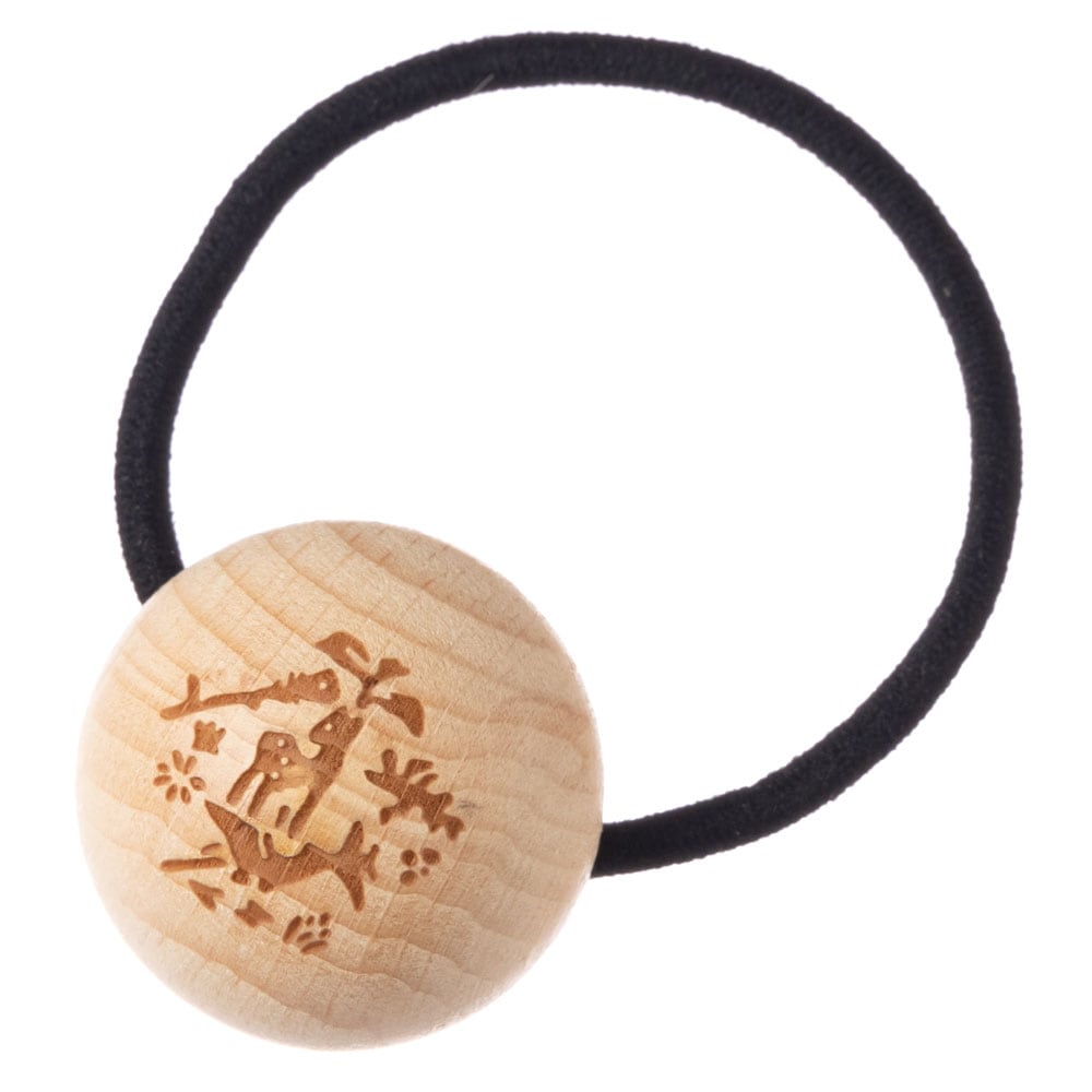 唐紙アクセサリー ヘアアクセサリー・ヘアゴム 東大寺型 木製