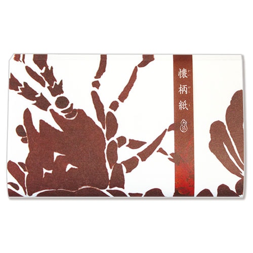 【懐紙】和詩倶楽部　懐柄紙　大納言海老　30枚入り (KG-064)　Kaishi  Washi-club　大豆インキ使用　濃いめの絵柄で両面違った雰囲気で使える懐紙