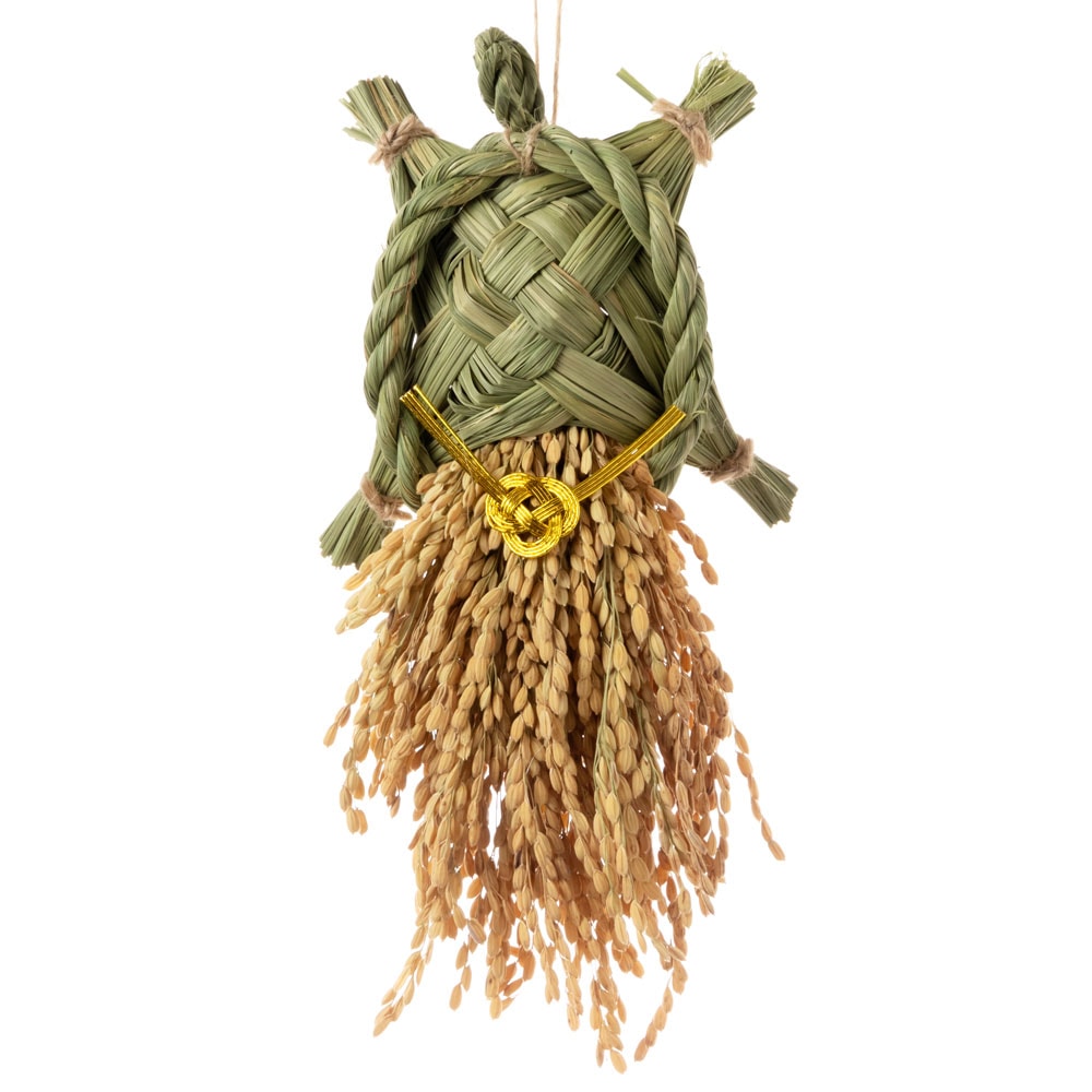 竹治郎　わら細工　祝亀　注連飾り　新潟県南魚沼の正月飾り　Japanese New Year decoration made of straw