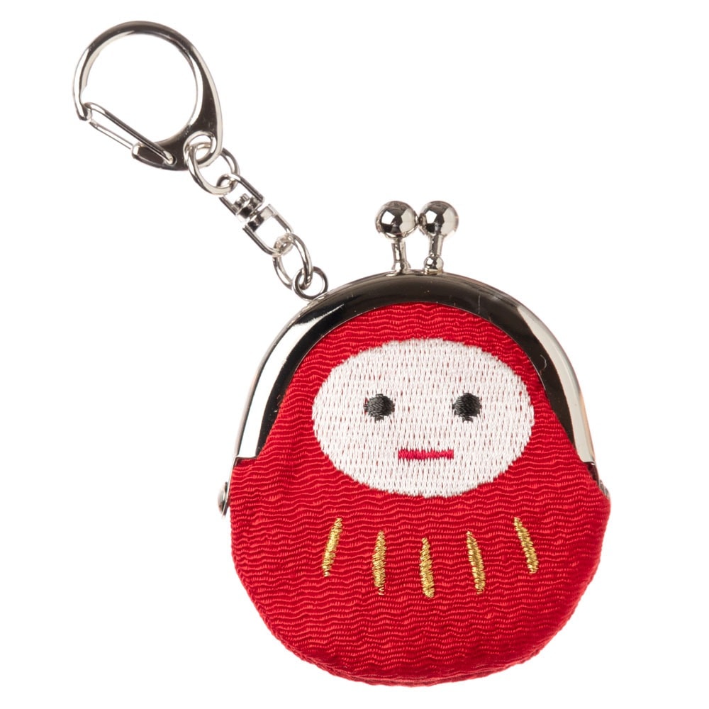 モチーフがま口キーホルダー だるま スーベニール Daruma keyring purse