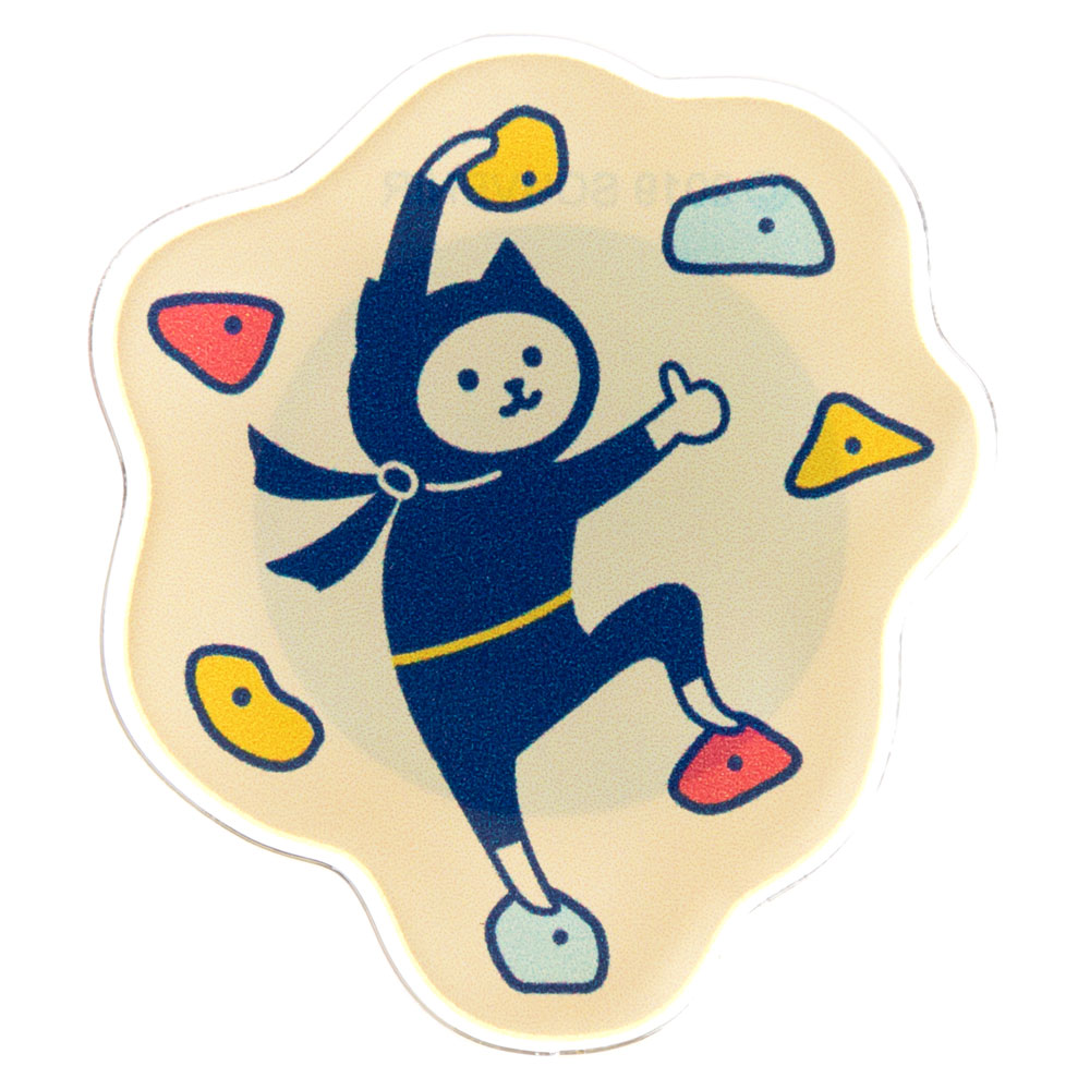 NYANJA マグネット 壁のぼり ずっとこっちみてる猫の忍者 スーベニール Card magnet