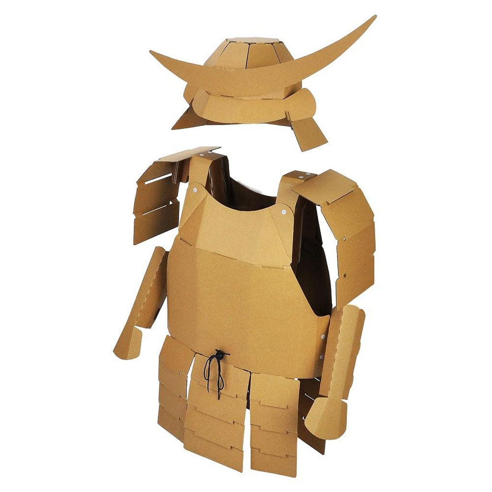 なりきりシリーズ 大人用 ダンボール兜鎧セット（無地） 気分は戦国